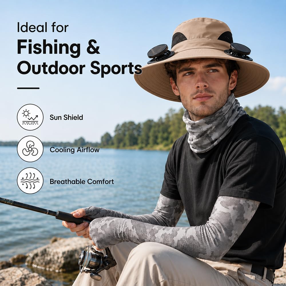 【FathersDayGift】Solar Fan Hat