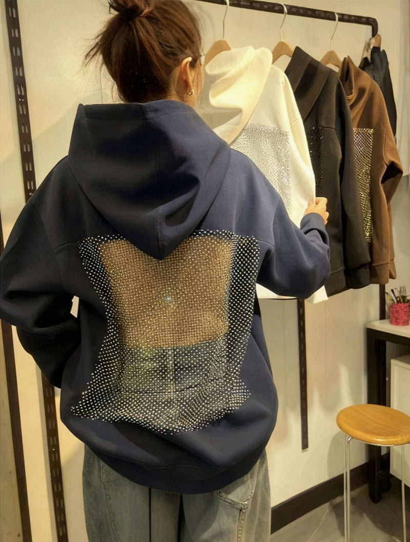 Backstage Crystal-Mesh Hoodie