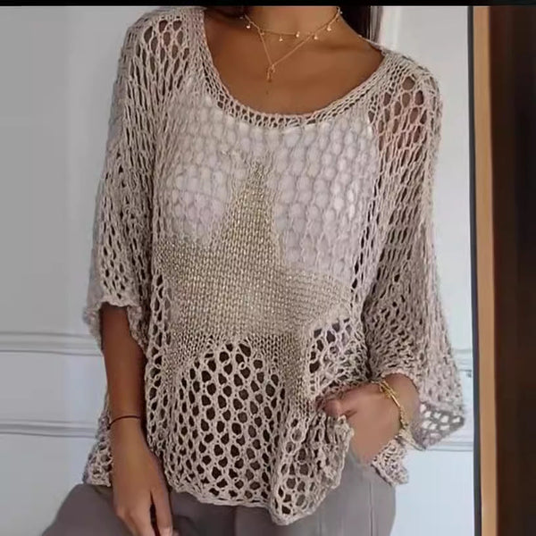 Breezy Crochet Fishnet Top