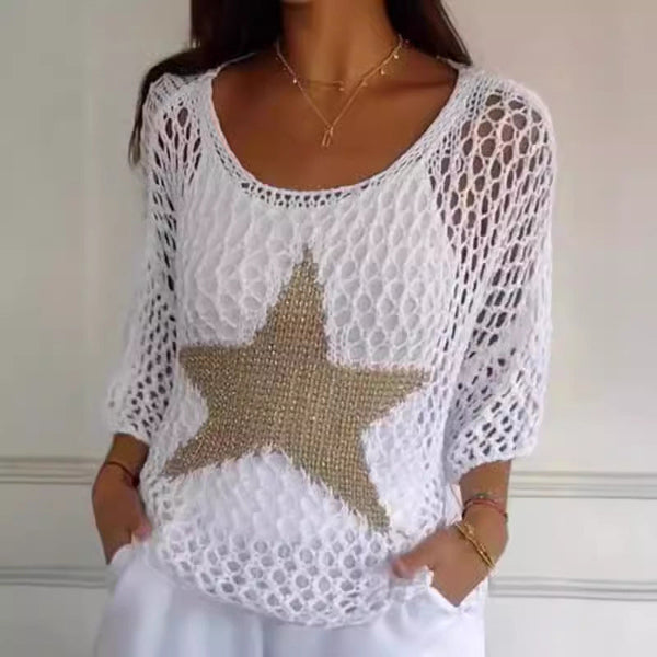 Breezy Crochet Fishnet Top